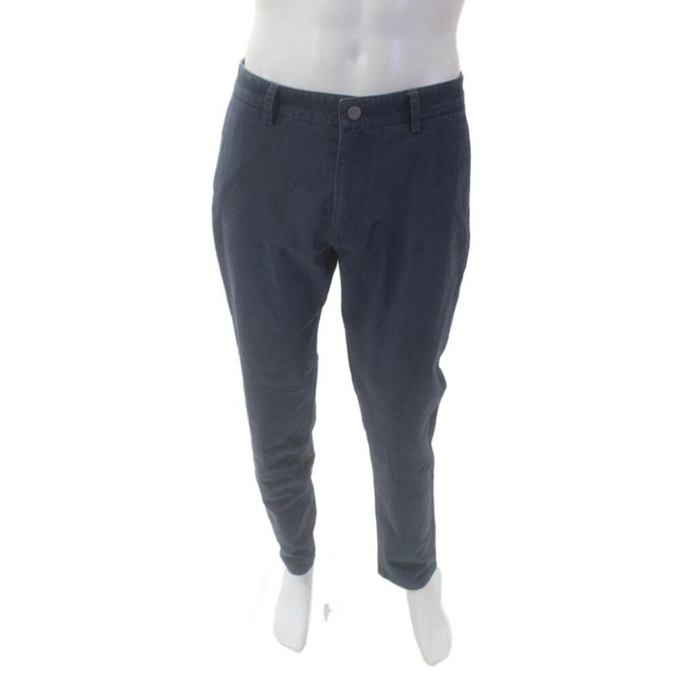 Spoke Mens Cotton Flat Front Slim Straight Leg Pants Faded Blue Size 34
